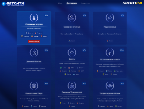 Достижения пользователя